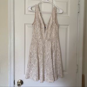 bailey blue dress with sequins